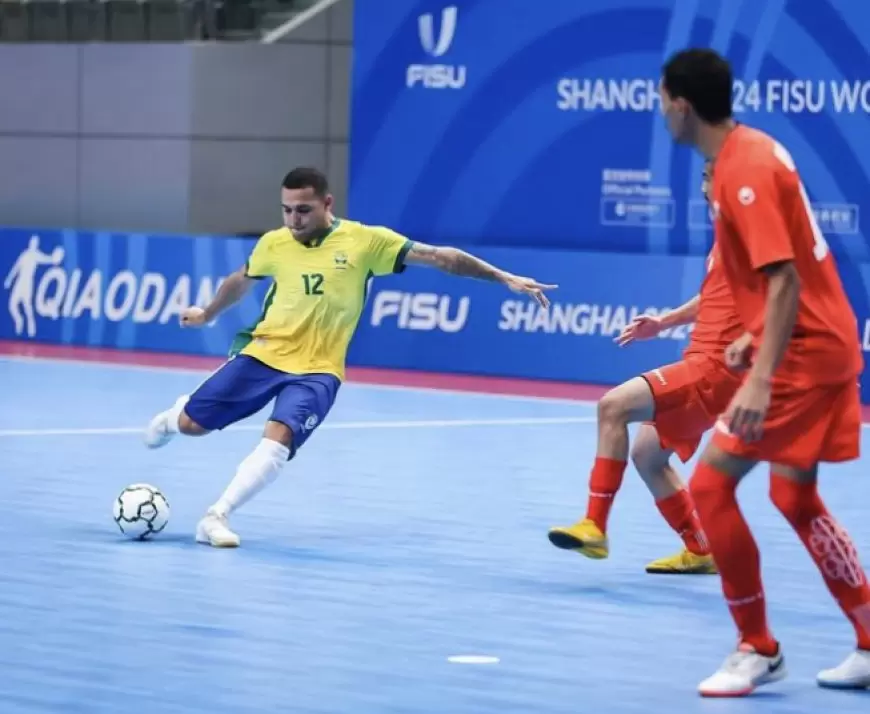 Futsal: Cearense Rafinha marca golaço e Seleção Brasileira universitária chega à final da Copa do Mundo